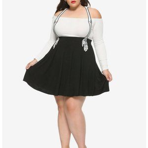 Hot Topic Skeleton Hand Suspender Skirt 24-26 Plus
